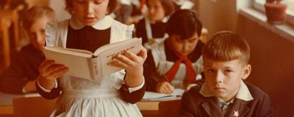 На уроке в школе. 1962 год